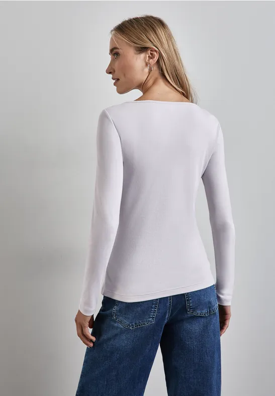 Street One Shirt mit U-Boot-Ausschnitt Räumungsverkauf