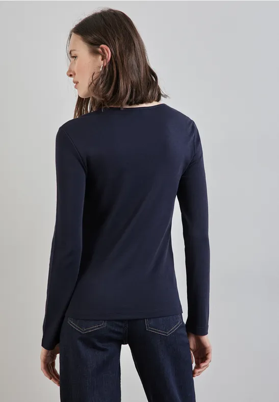 Street One Shirt mit Herzausschnitt Sonderangebote