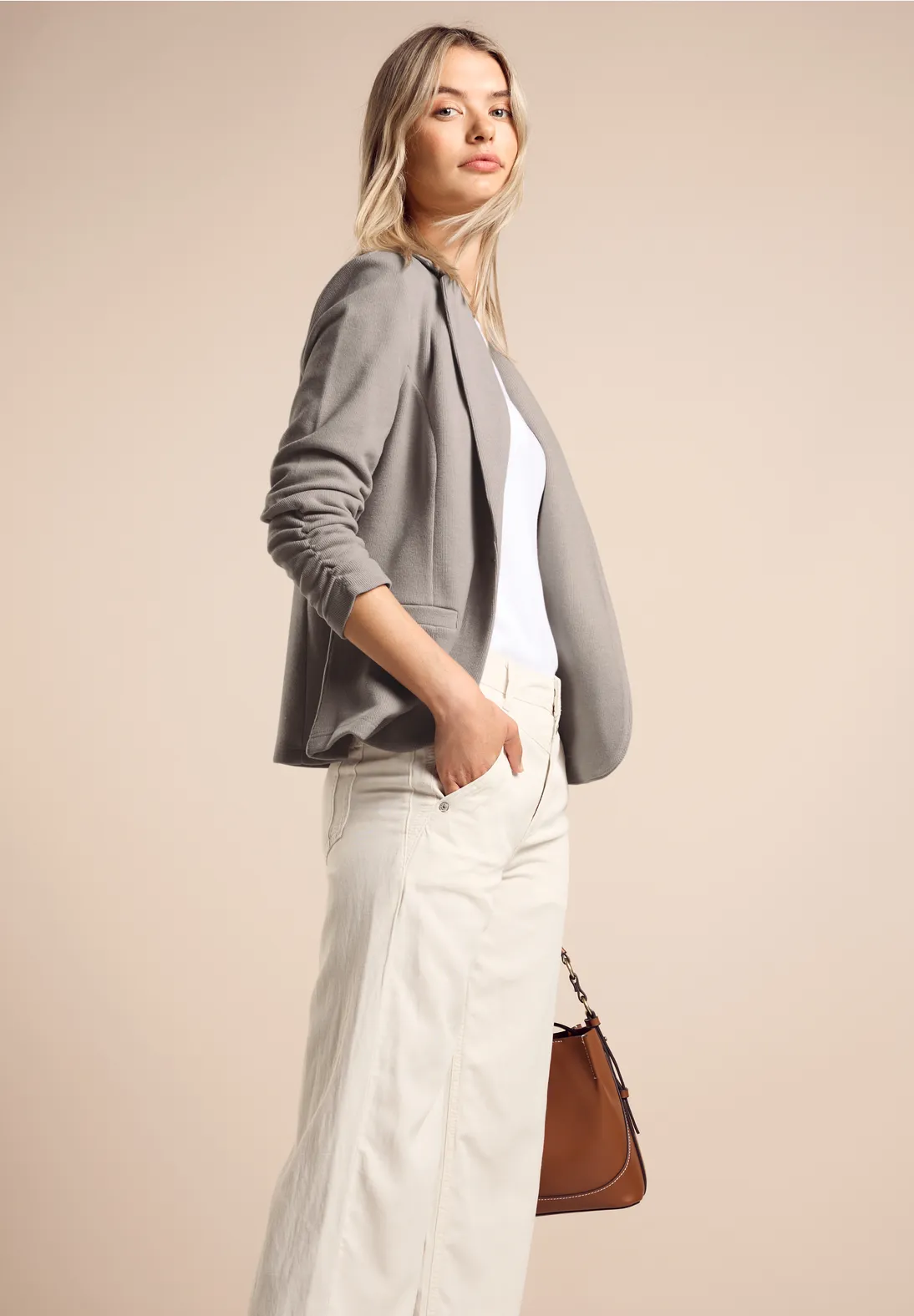Street One Basic Blazer mit Raffungen