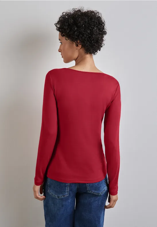 Street One Shirt mit U-Boot-Ausschnitt Letzte 2 Tage