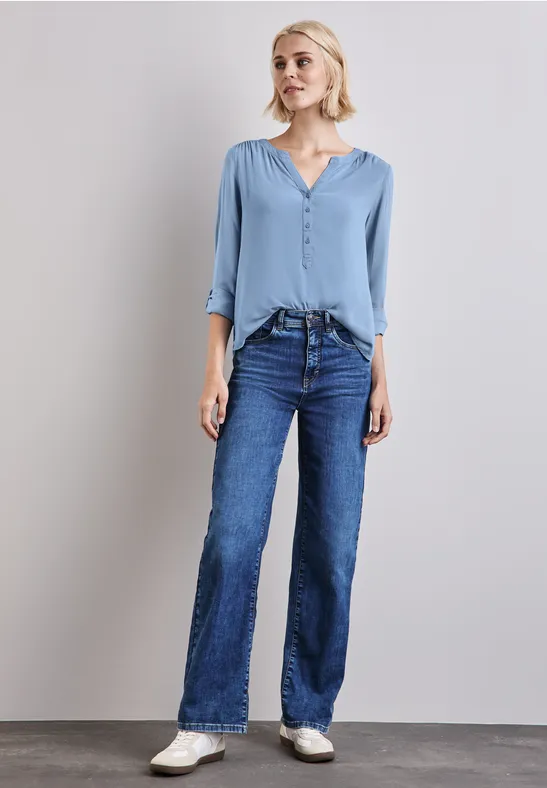 Street One Basic Bluse in Unifarbe Zeitbegrenzte Promotion