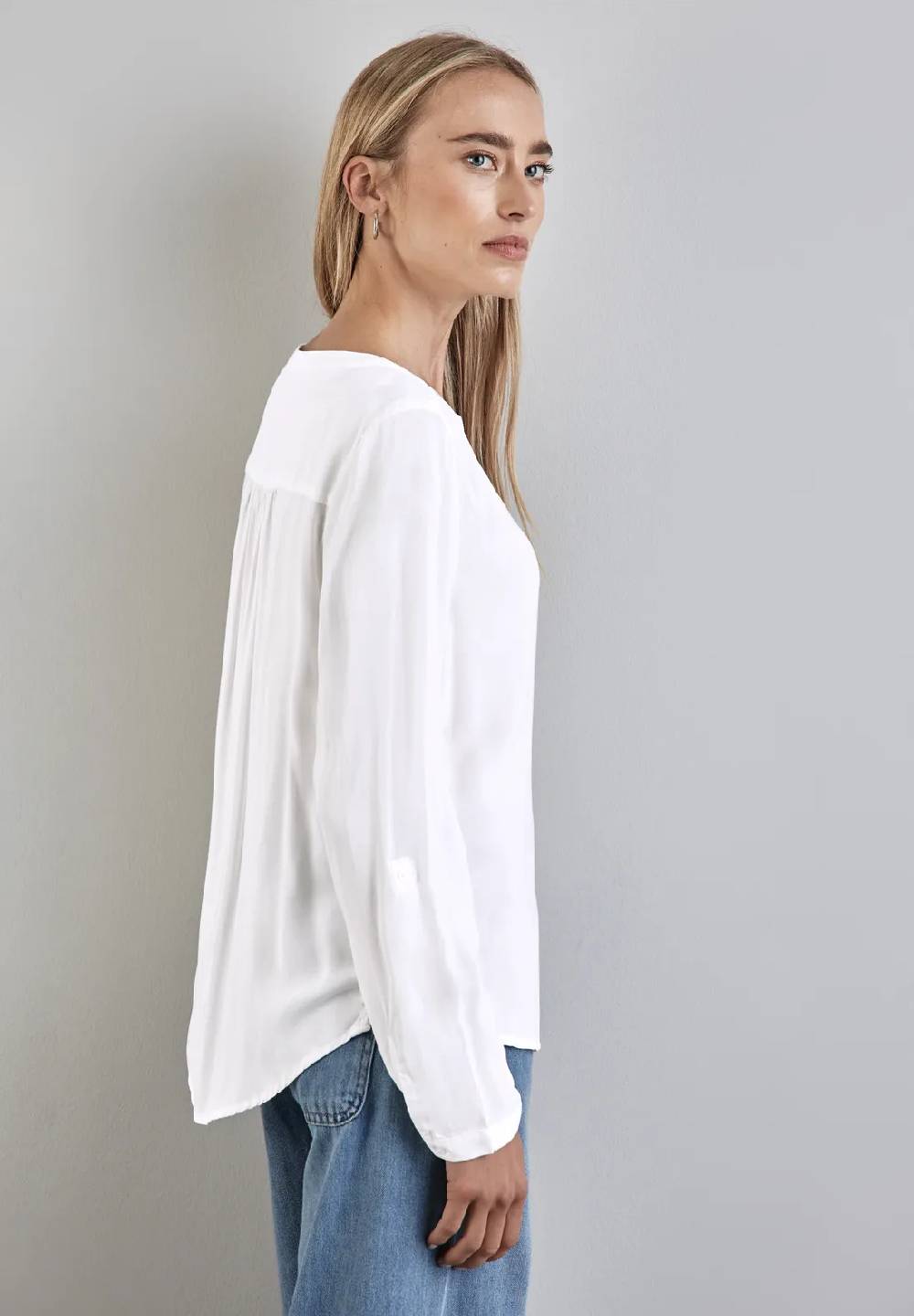 Street One Basic Bluse in Unifarbe Nur für heute