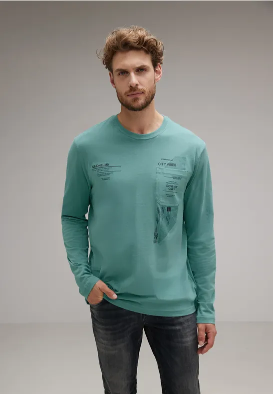 Street One Langarmshirt mit Brustprint Exklusivangebot