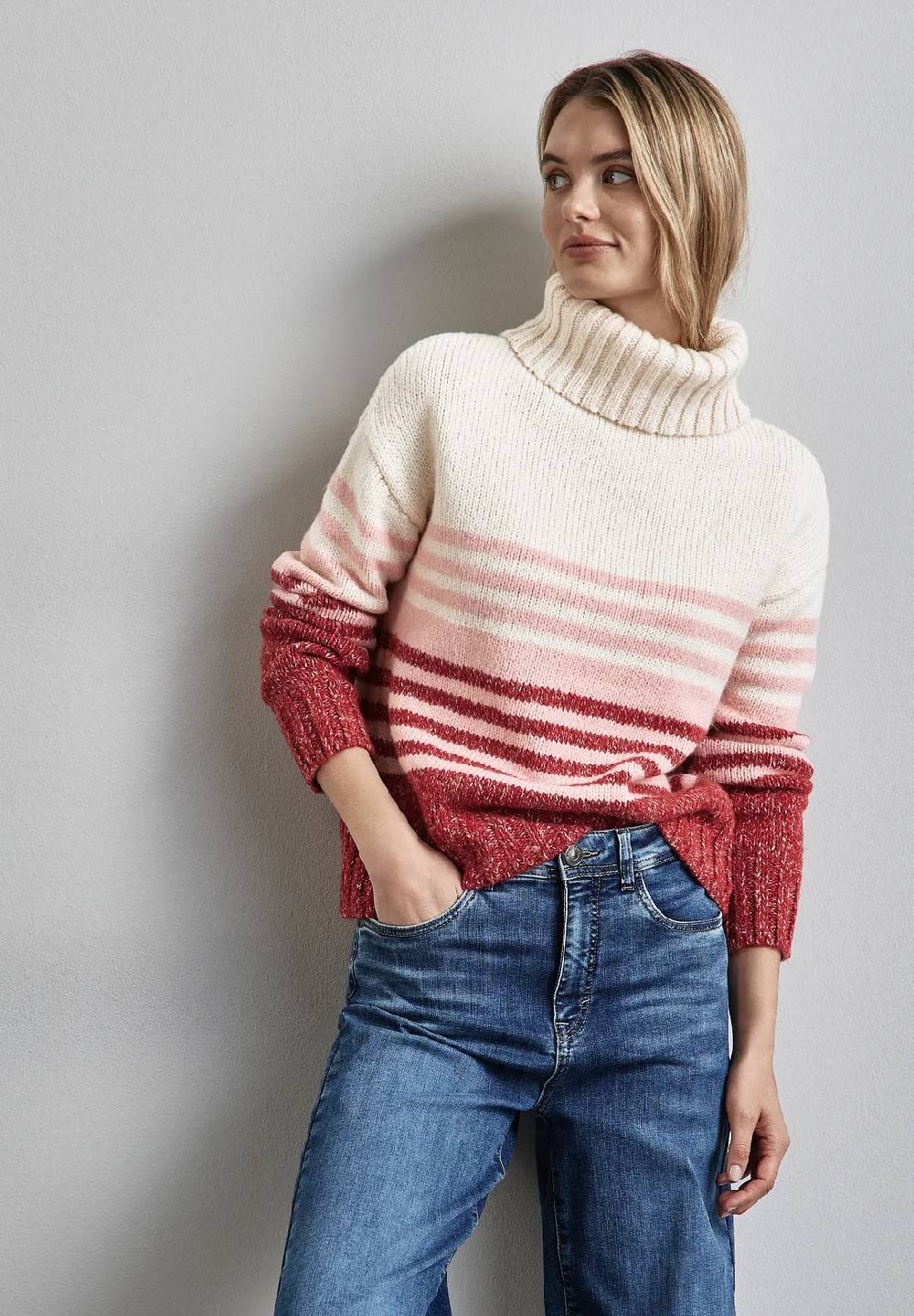 Street One Gestreifter Strickpullover