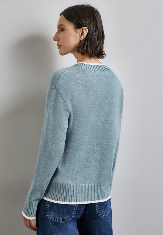 Street One Pullover mit Tipping Vierteljährliche Förderung
