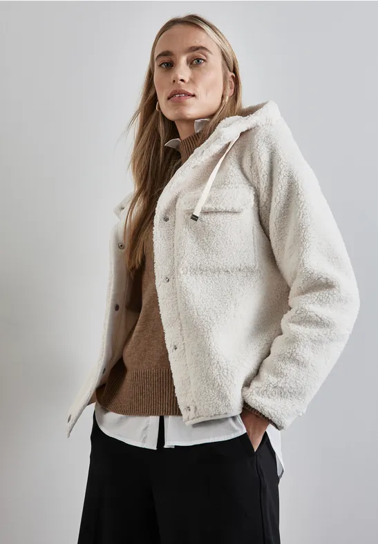 Street One Teddy-Jacke mit Kapuze Riesige Rabatte