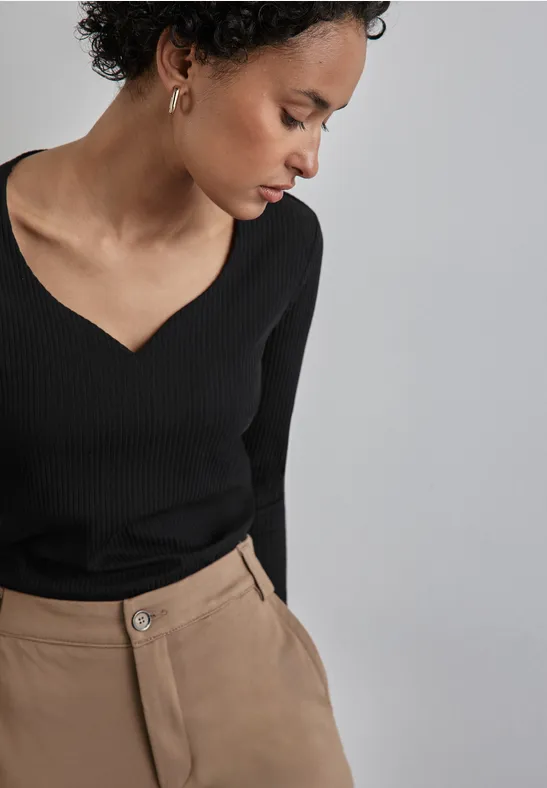 Street One Shirt mit Herzausschnitt Im Verkauf