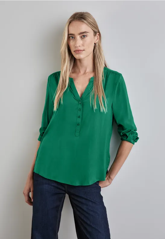 Street One Basic Bluse in Unifarbe Outlet
