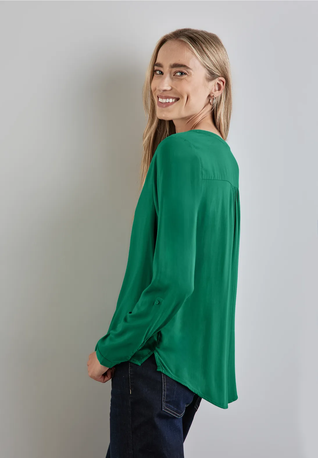 Street One Basic Bluse in Unifarbe Outlet