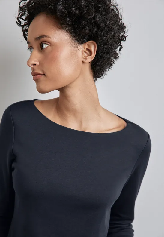 Street One Shirt mit U-Boot-Ausschnitt Hotsell