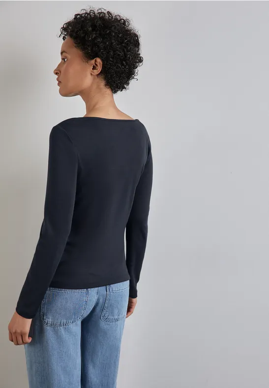Street One Shirt mit U-Boot-Ausschnitt Hotsell