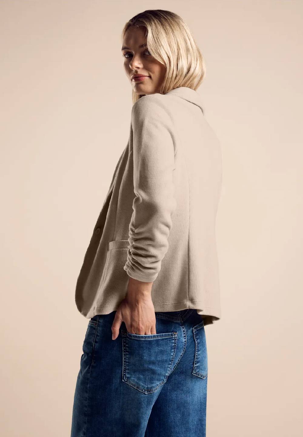 Street One Basic Blazer mit Raffungen im Angebot