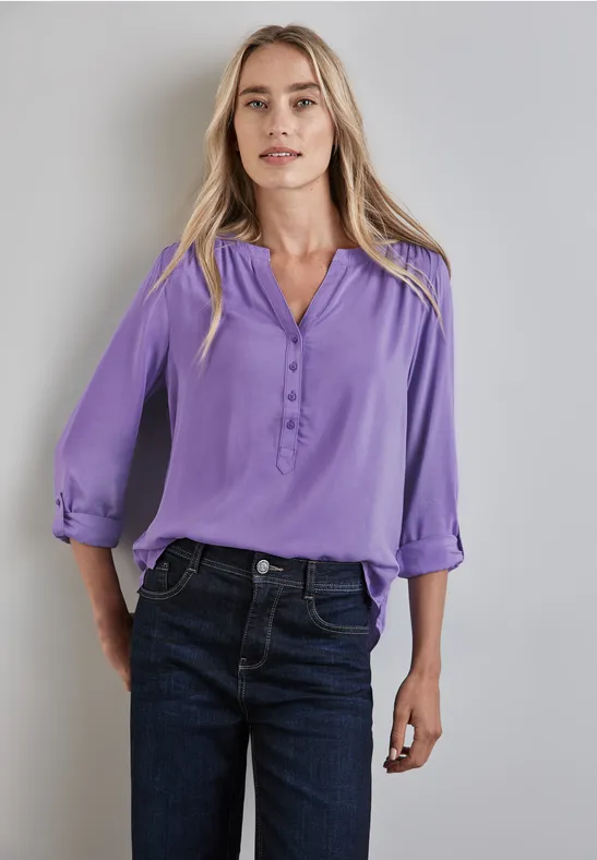 Street One Basic Bluse in Unifarbe Fabrikpreis