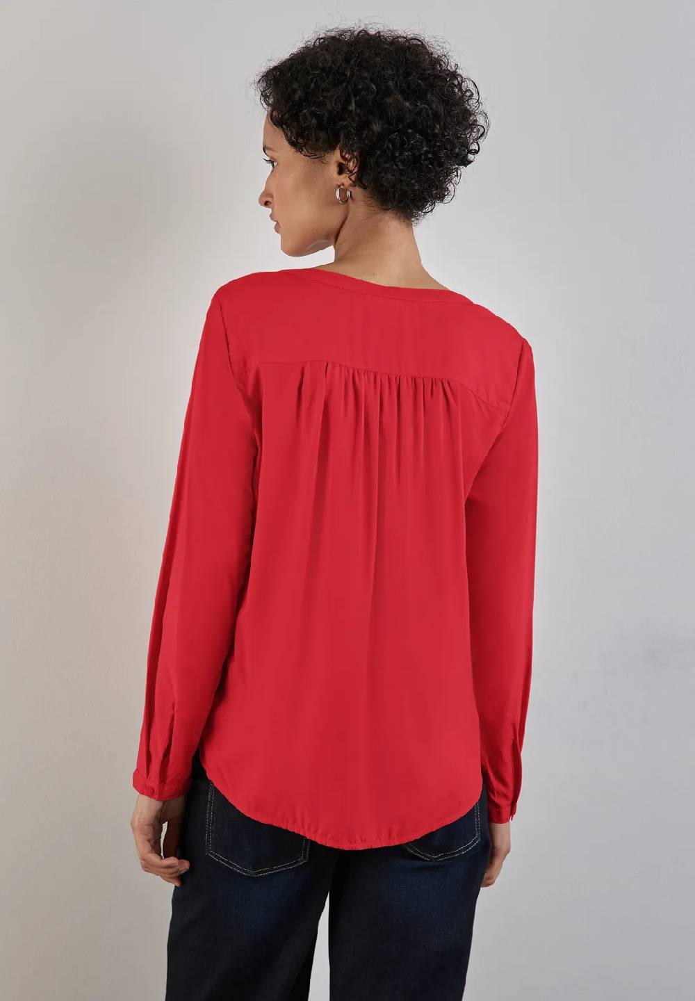 Street One Basic Bluse in Unifarbe - Style BAMIKA Online Shopping